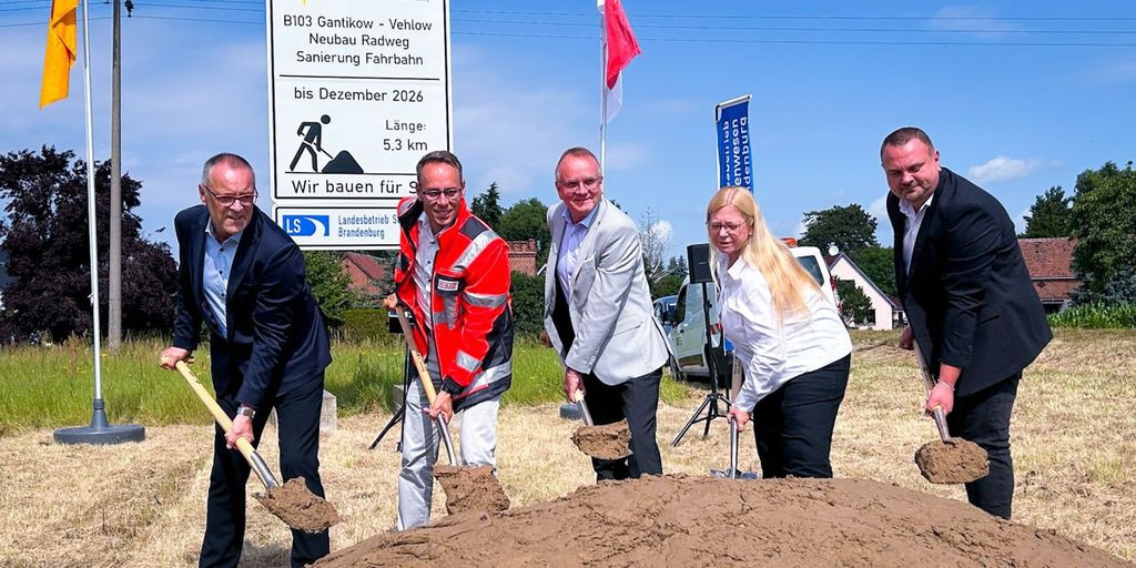 Spatenstich für Radweg zwischen Gantikow und Vehlow