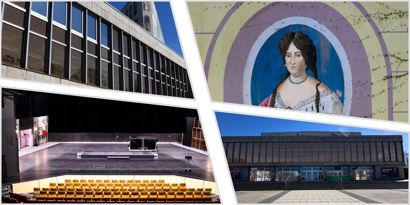 Collage von Fotos der Bühnen