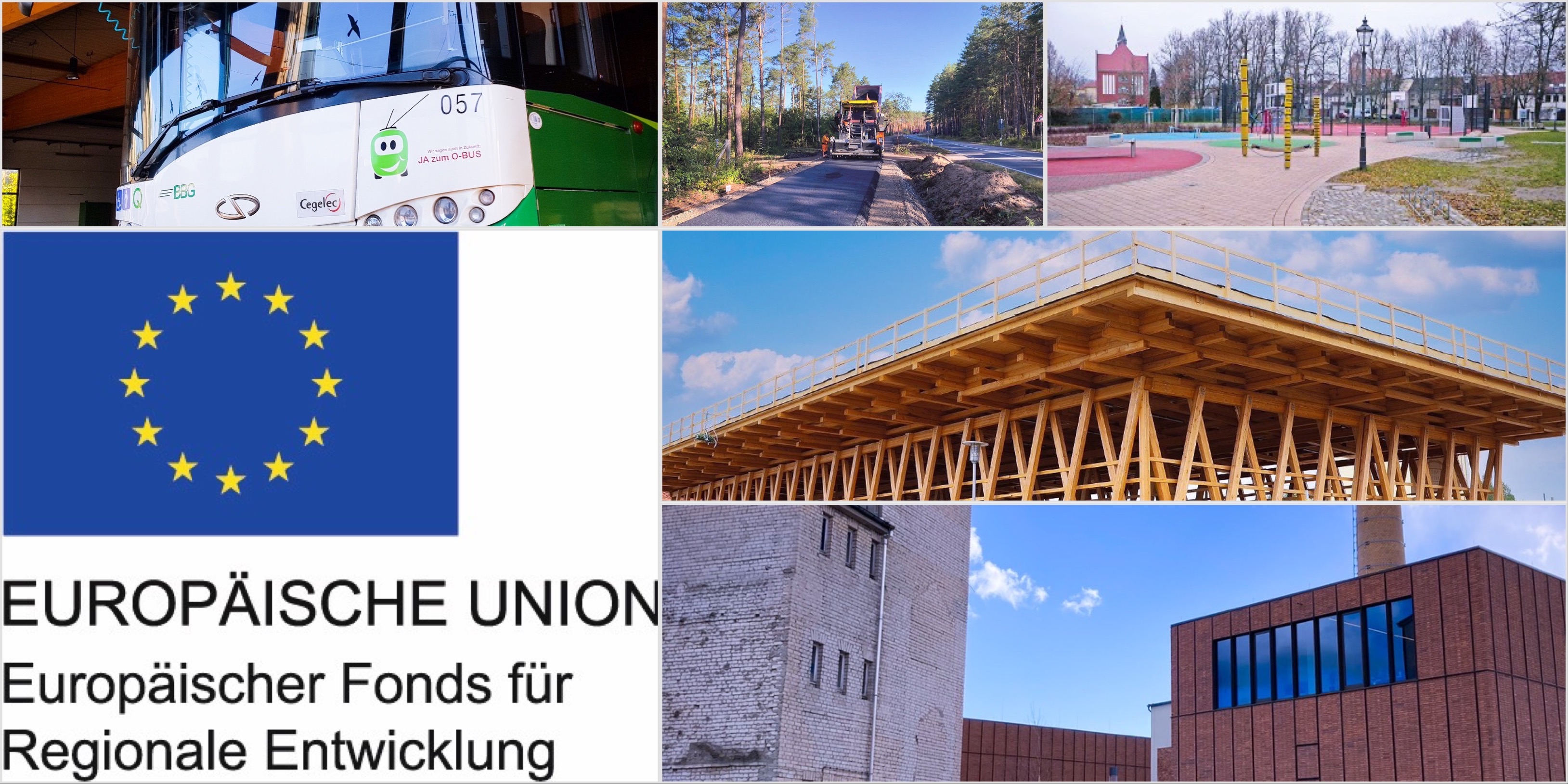 Verschiedene Projekte, die aus EFRE finanziert wurden