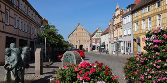 Blick auf den Marktplatz von Kyritz